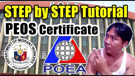 what is the meaning of peos certificate|How to get a PEOS certificate online in .